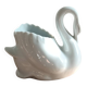 Cygne vintage en céramique blanche – cache-pot / vide-poche