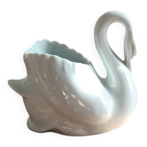 Vintage white ceramic swan – plant pot / trinket dish