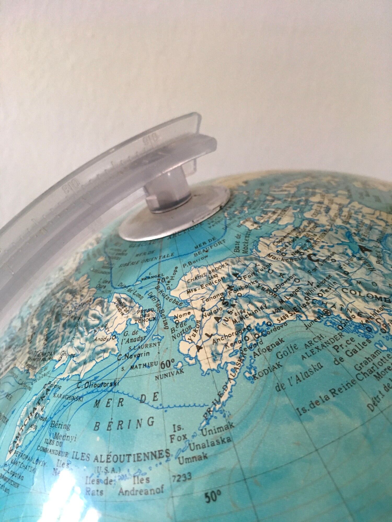 Vintage world map Italy 60s