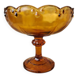 Coupe en verre ambrée