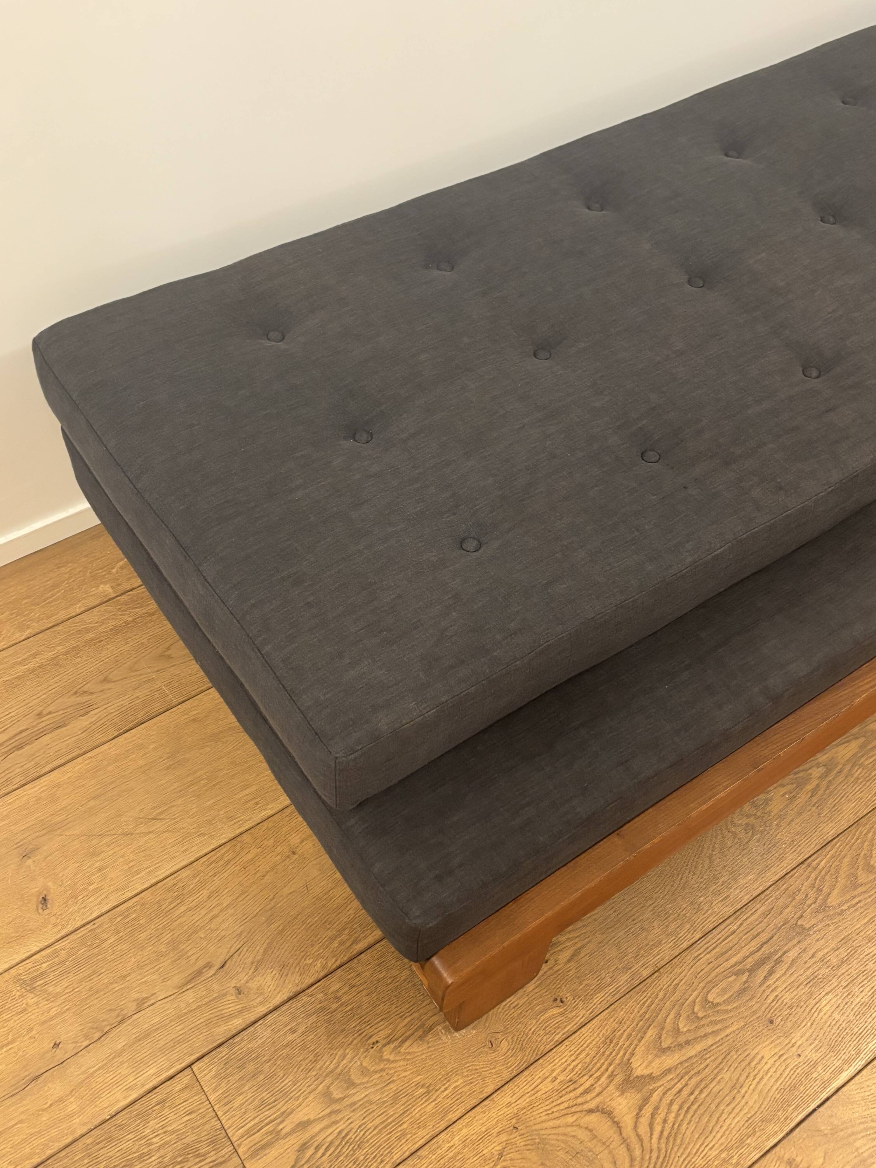 Vintage oak convertible bench by Alain Gaubert