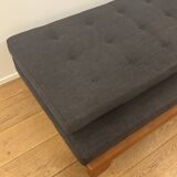 Vintage oak convertible bench by Alain Gaubert