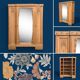 Parisian Art Deco style wardrobe in solid raw oak, 1950