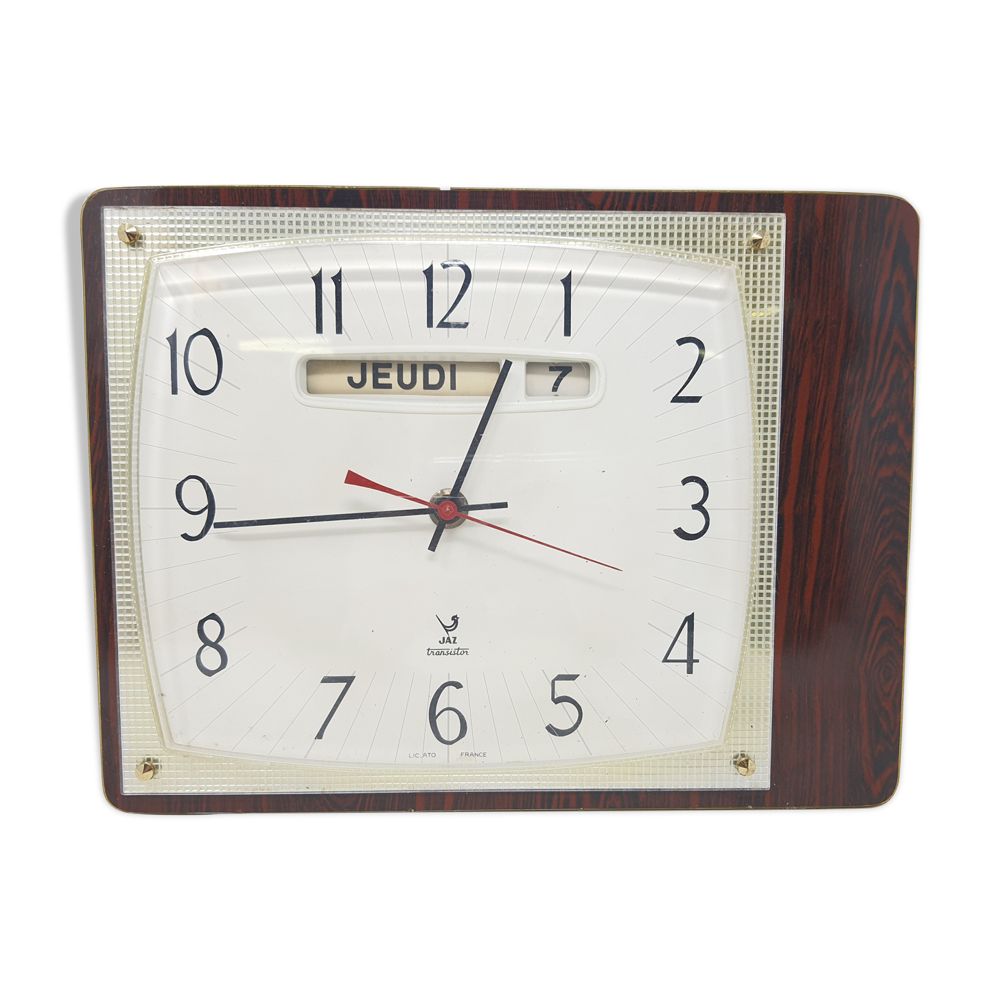 Old Jaz wall clock transistor calendar