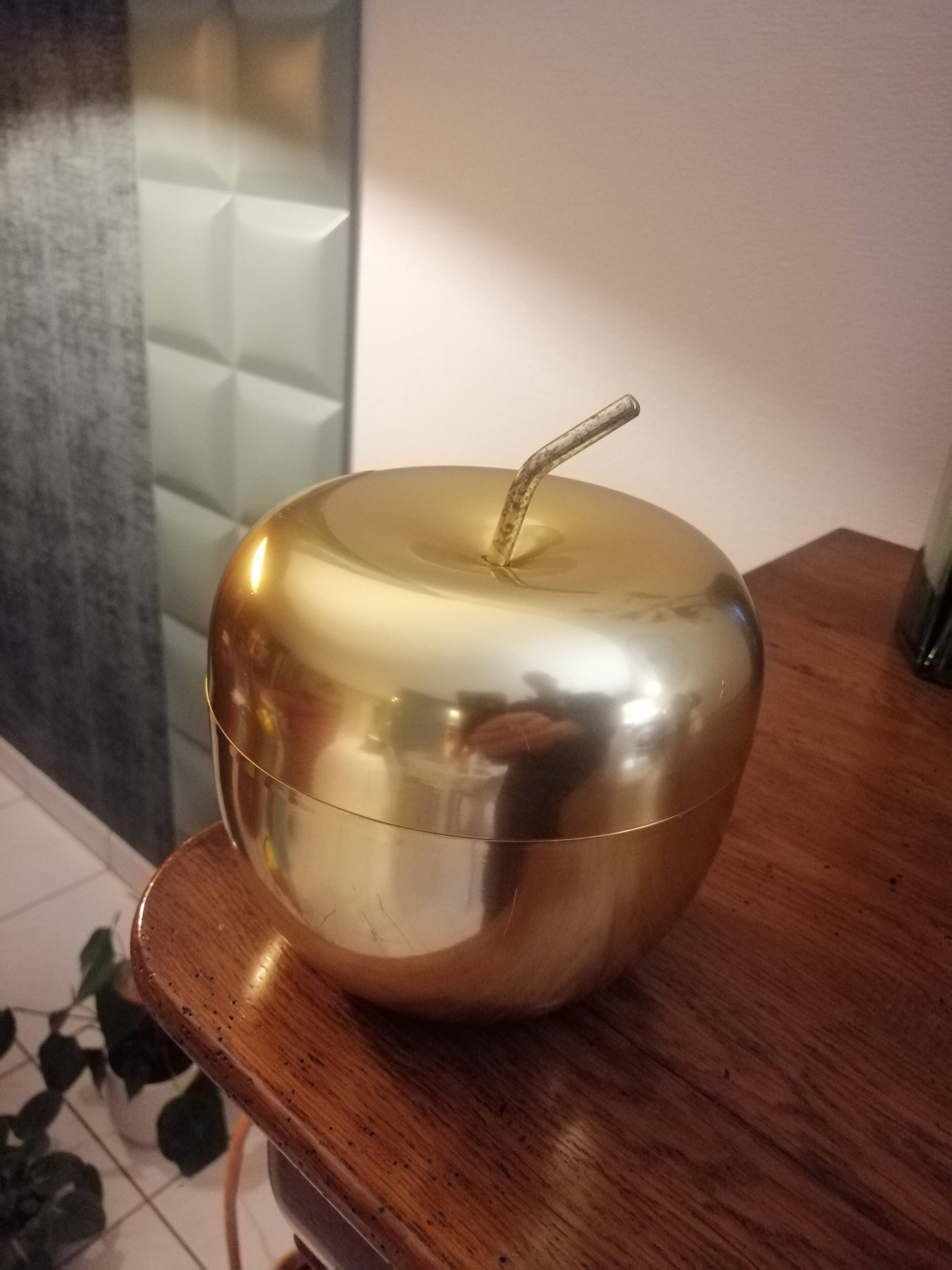 Vintage gold ice bucket