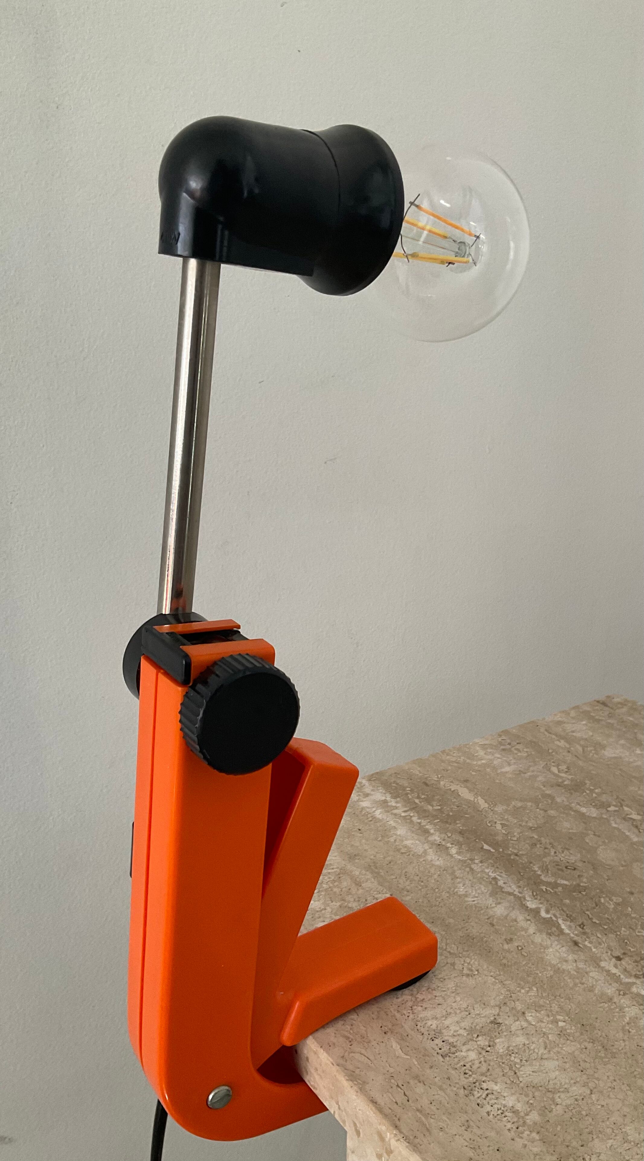 Clamp lamp "Review" by Klemmleuchte Germany 70s