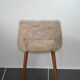 Vintage white barrel chair compass feet 1960
