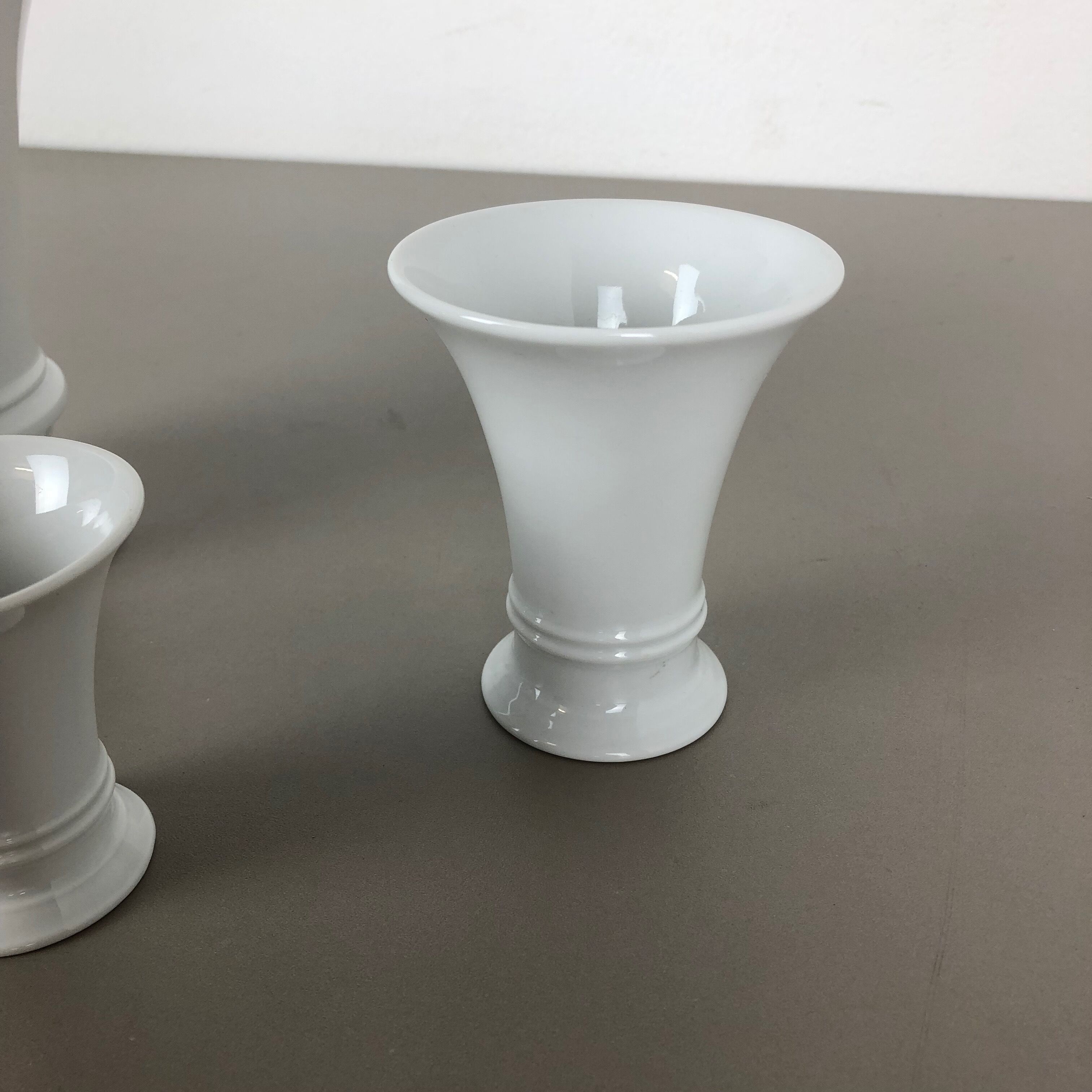 Set of 3 Op Art Vase Porcelain German Vase by Fürstenberg Ceramics Germany 1970s