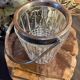 Crystal and silver-plated metal ice bucket + wine tableware tongs
