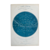 Celestial map showing the constellations visible in France