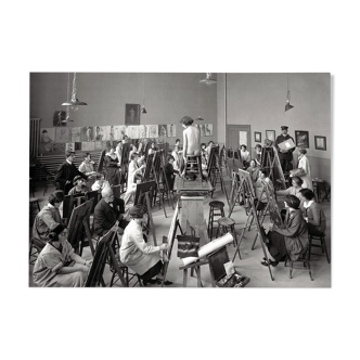 Photography, "School of Fine Arts, the Living Model", Paris, 1913 / NB / 15 x 20 cm