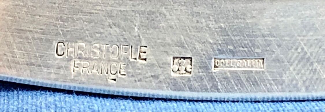 Round semi-hollow plate silver-plated Gallia Christofle Malmaison Empire