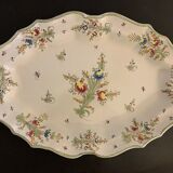 Polychrome earthenware dish signed large model
