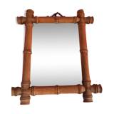 Vintage rattan mirror 33x27cm