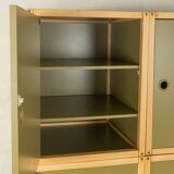 Système d'armoires Flötotto, années 1970, vert, hêtre, 4 pièces