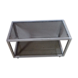 Coffee table modernist design metal and glass