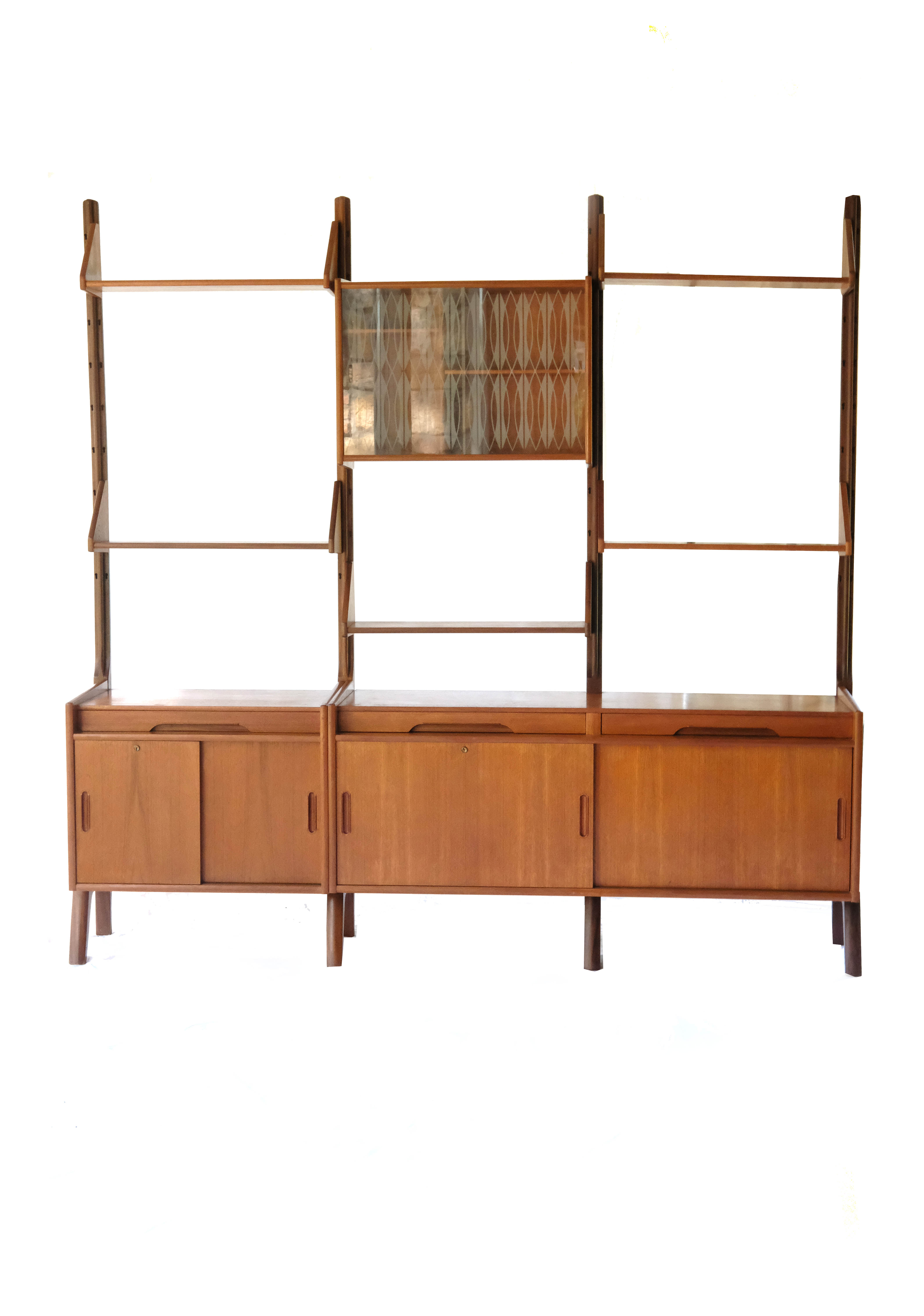 Wall unit, 3 Modules, System 'Libra' by Karl Edvard Korseth for Aandal Mobler, Norway 1960's