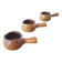 3 glazed earthenware pans