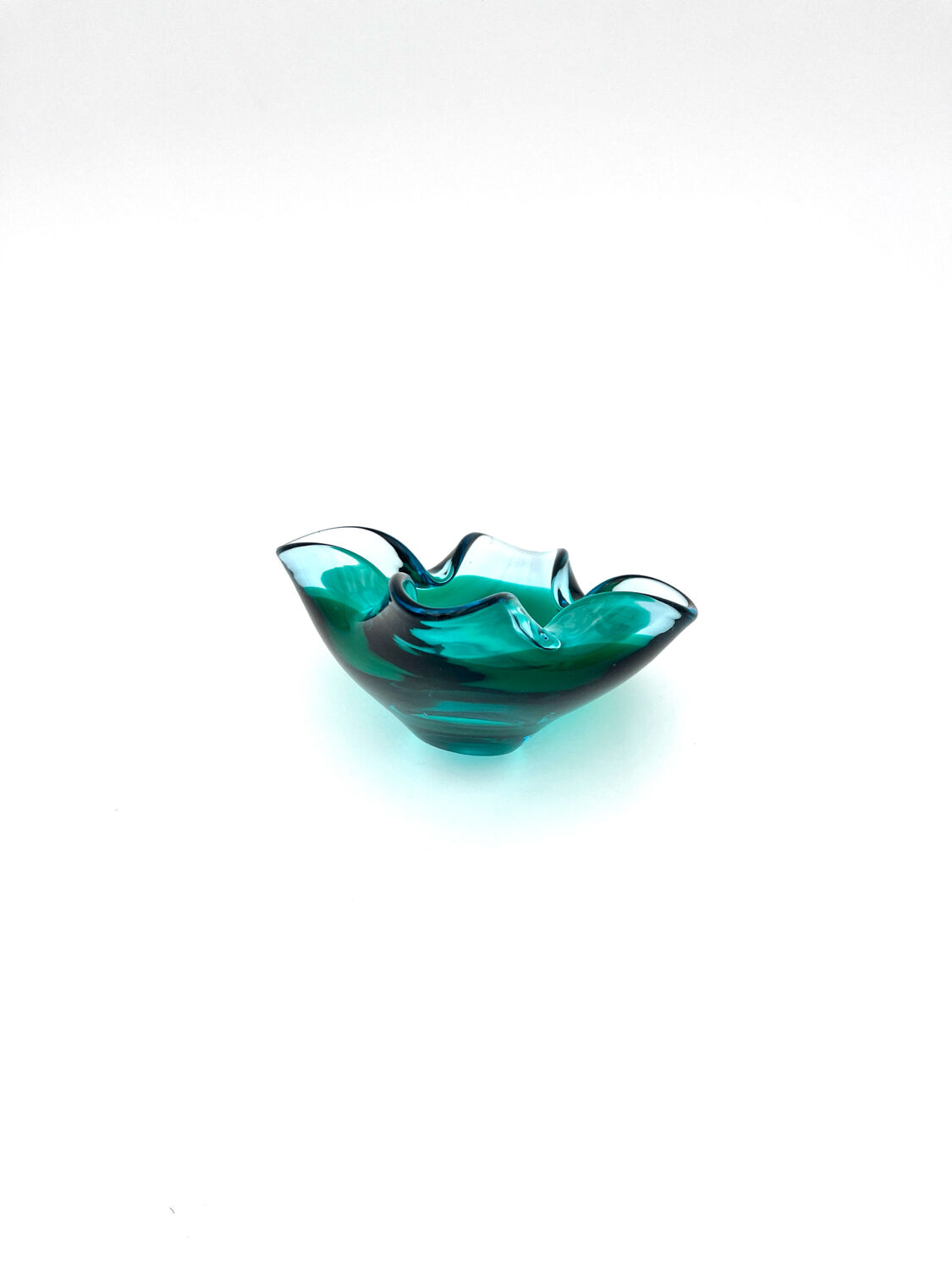 Murano Sommerso bowl - Flavio Poli - Sapphire Blue & Emerald