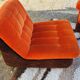 4 chauffeuses modulables velours année 60/70