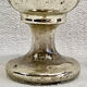 Painted blown glass egg cup with mercury gilding, 19th century.