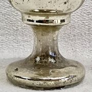 Painted blown glass egg cup with mercury gilding, 19th century.