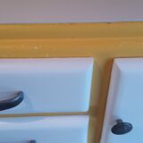 Buffet low yellow and white mado