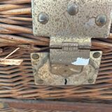 Old wicker transport trunk, early 20th century