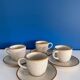 Speckled beige cup and saucer coffee set