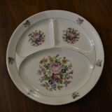 Limoges porcelain compartmented round dish