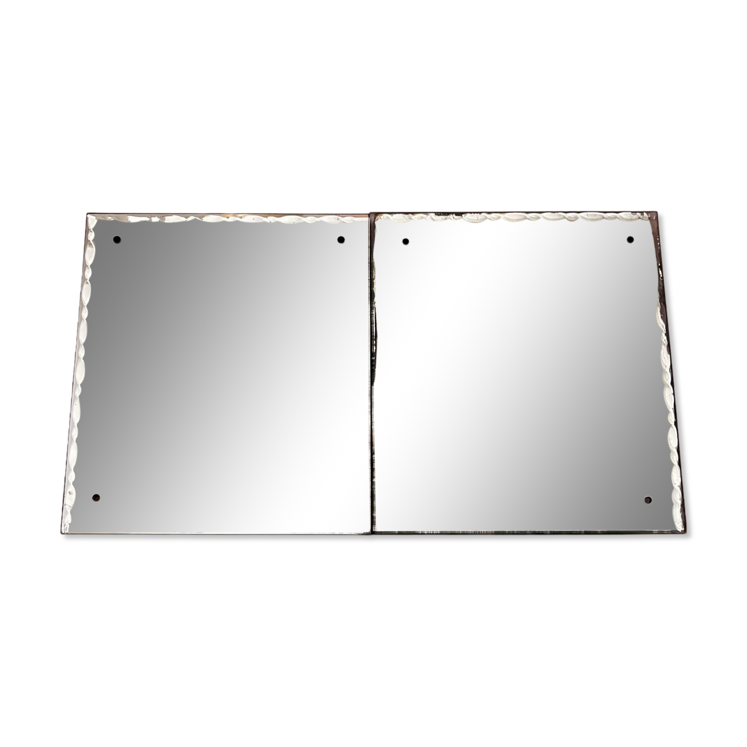 Set of 2 antique bevelled mirrors