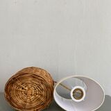 Wicker lamp, lampshade, cable 2 m fabric