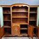Louis XV style bookcase in marquetry and fine wood circa 1850