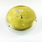 Pair of Large Murano Ice Glass Ceiling Lights from Doria, 1960s