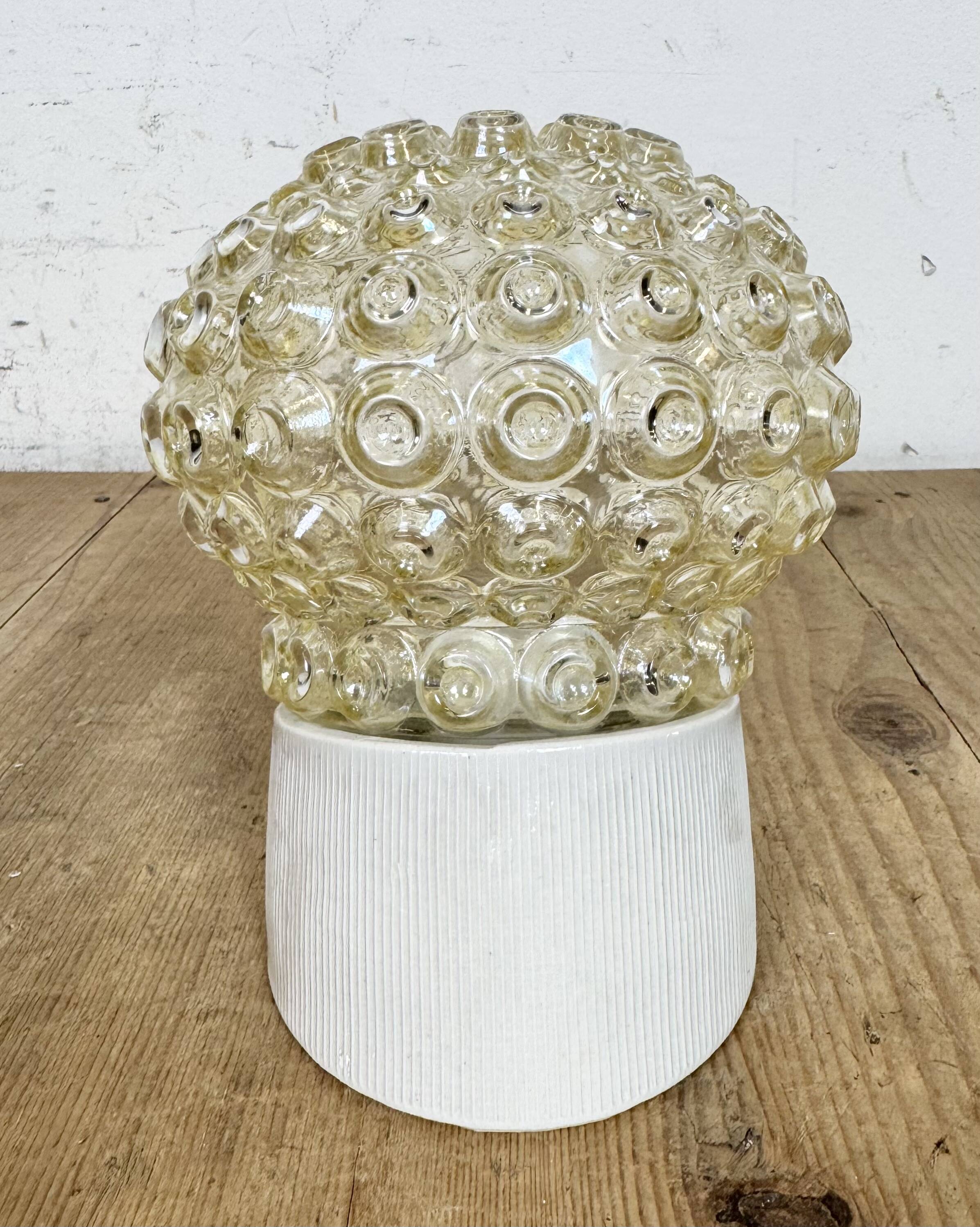 Vintage White Porcelain Wall Light, 1970s