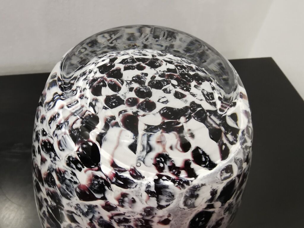 Purple glass vase by La Rochere