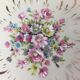 Round dish floral decoration made in france porcelain Limoges
