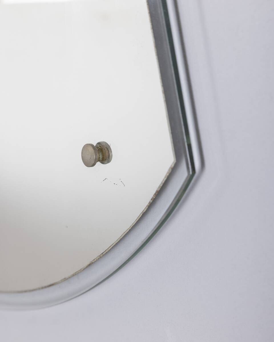 Vintage 1960s Italian-design glass teardrop wall mirror