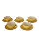 Coffee set 5 yellow cups Villeroy & Boch vintage