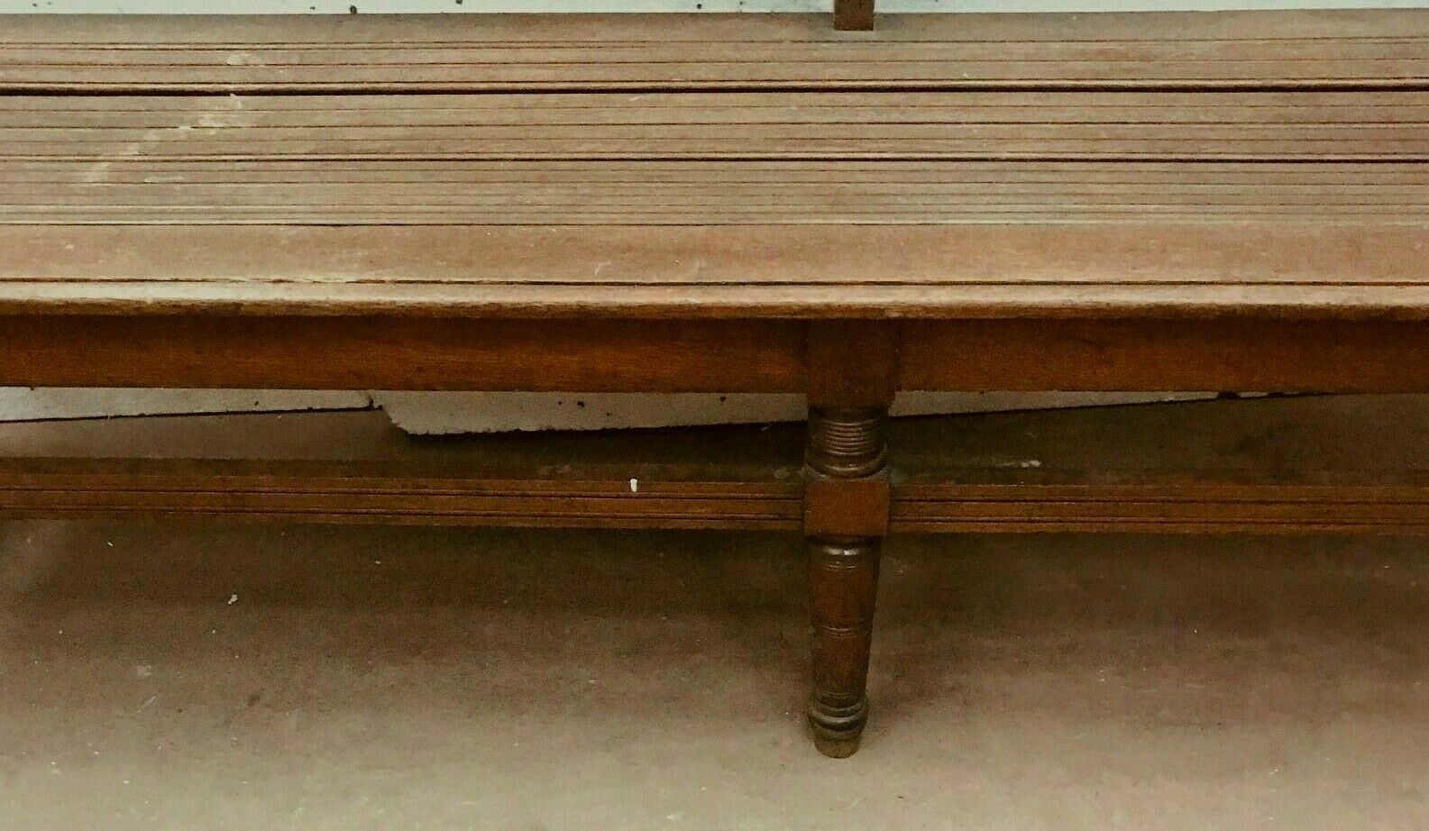 Louis XVI style bench in massive mahogany 20century Double bench