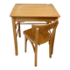 Pupitre/Bureau enfant et sa chaise - Baumann - Années 50/60