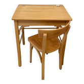 Pupitre/Bureau enfant et sa chaise - Baumann - Années 50/60