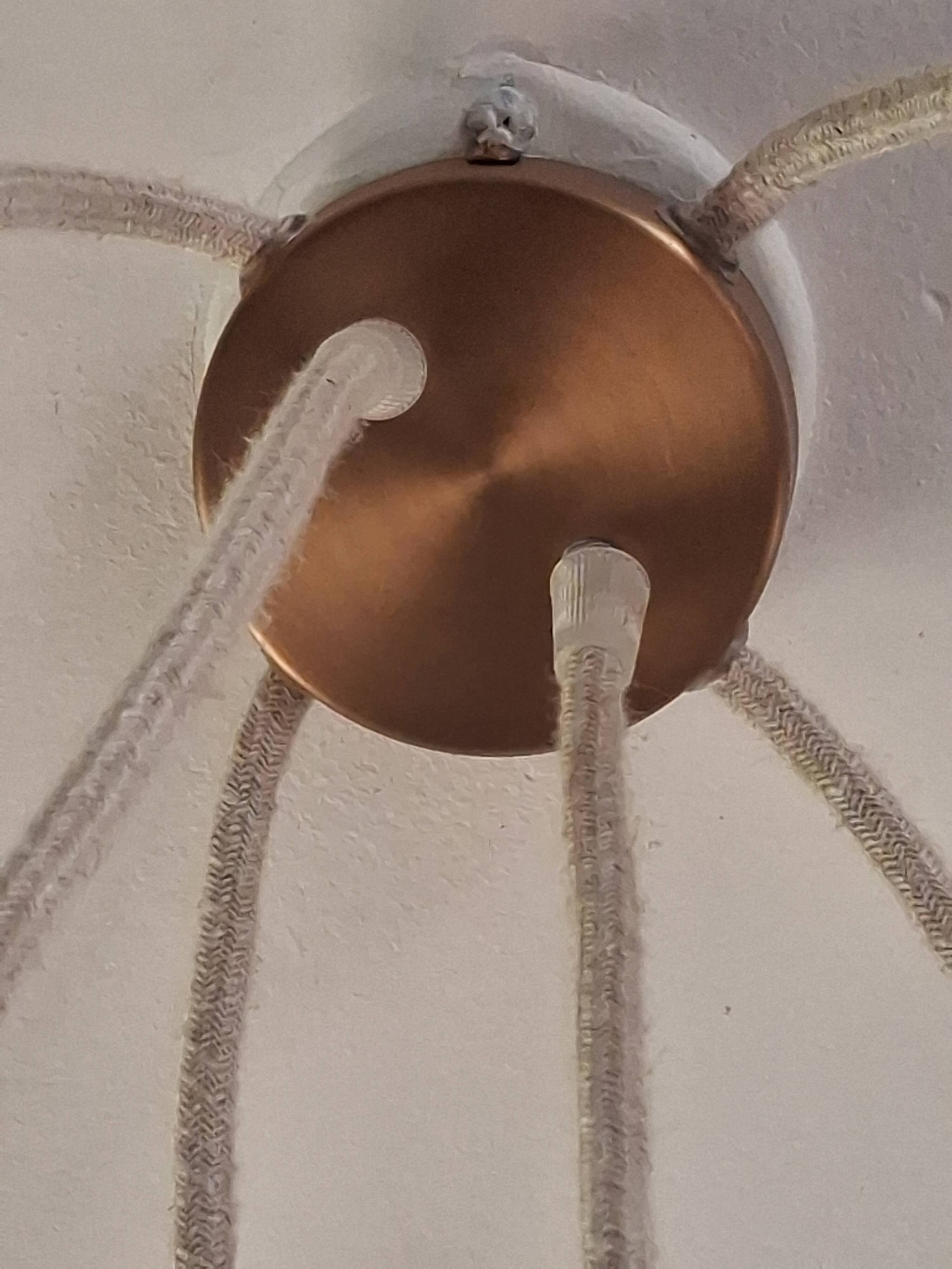 Handcrafted suspension cascade 6 lights "Moroccan Basket"