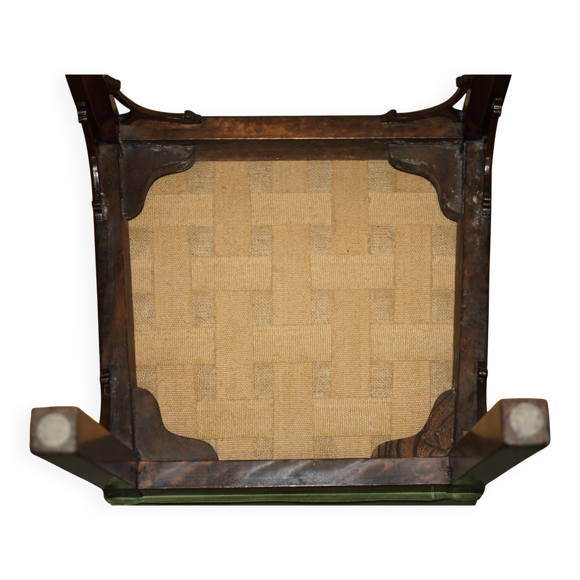 Pair of finely carved Victorian Thomas Chippendale accent chairs.