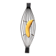 Corbeille à fruits en fil d'acier noire minimaliste années 50