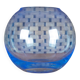 Vintage bright blue glass globe vase