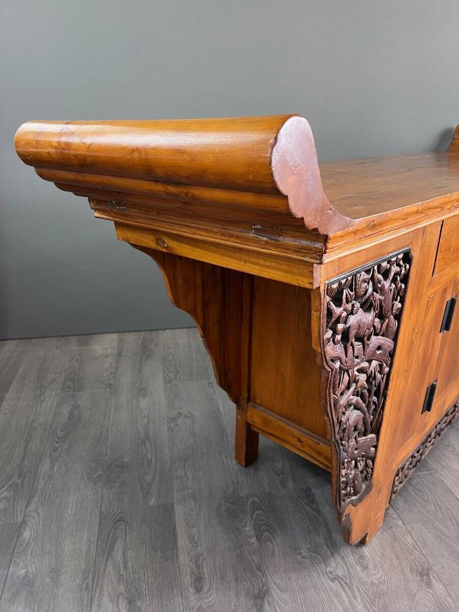 Antique Japanese Pine Console Buffet 20th Century