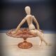 Cake dish on pink foot