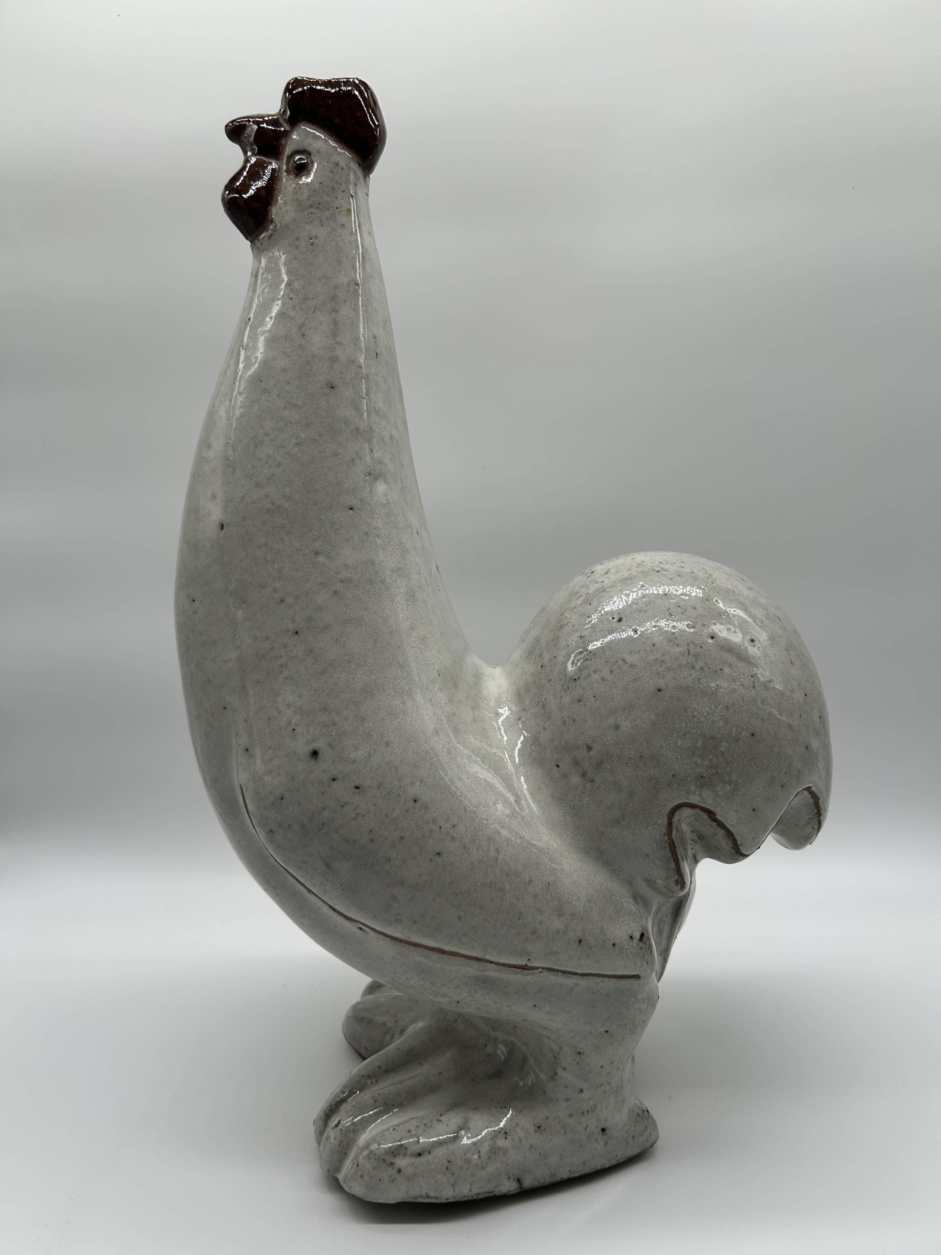 Glazed terracotta rooster