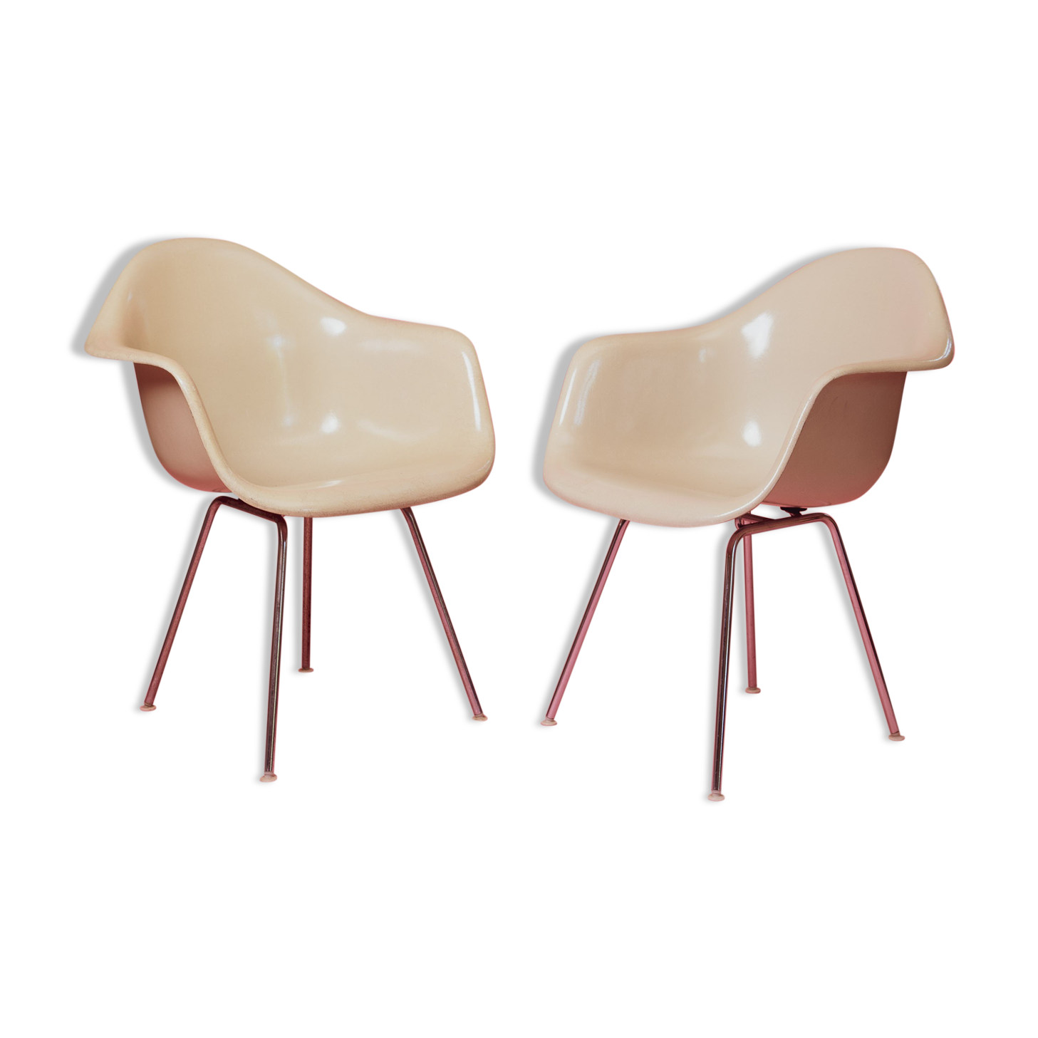 Pair of DAX Herman Miller armchairs by Charles & Ray Eames 1970